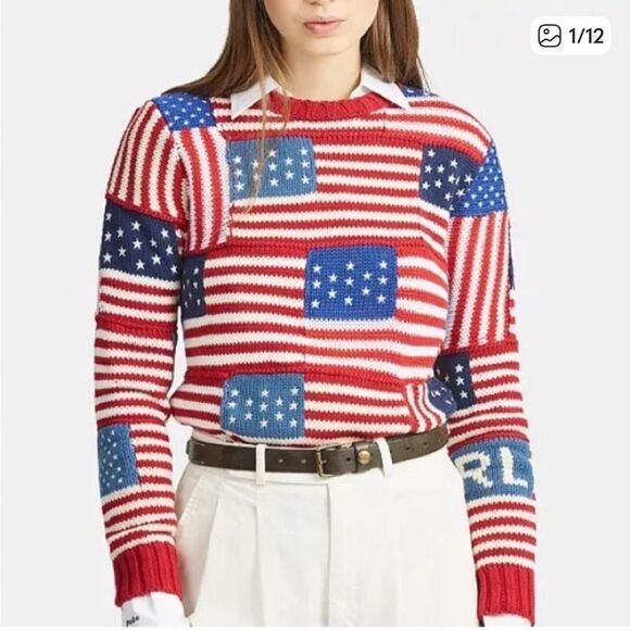Polo by Ralph Lauren Sweaters - Polo Ralph Lauren | rare patchwork flag sweater new without tags